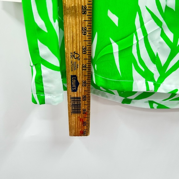 Lilly Pulitzer Target Dress Womens XS Green Flare Sleeve Satin Boom Boom Mini - Picture 5 of 16